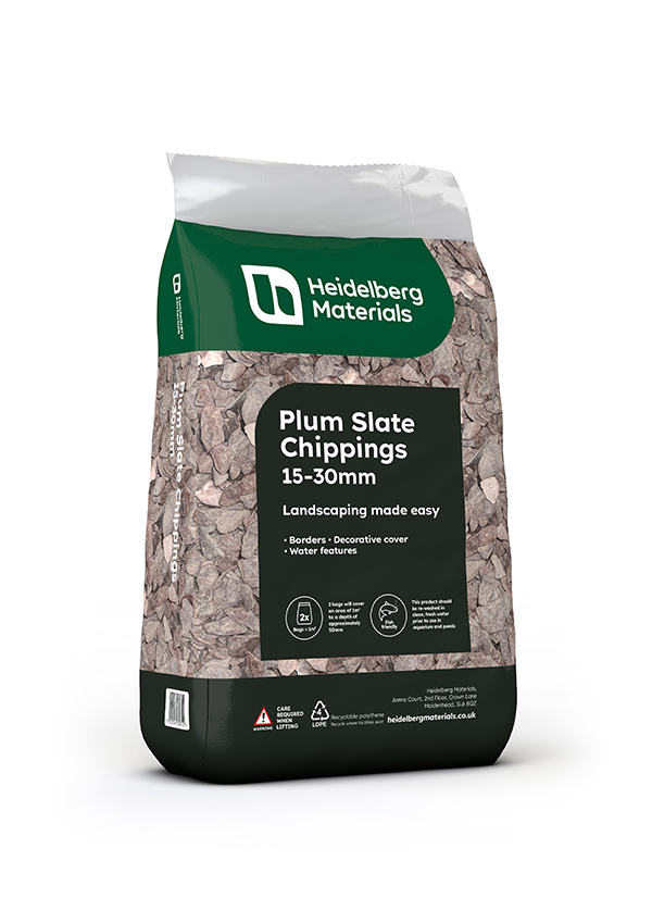 Plum Slate Chippings -15-30mm